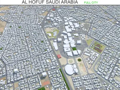 Al Hofuf Saudi Arabia Low-poly 3D model