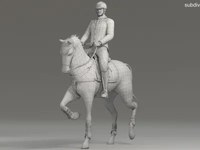  Male Equestrian Animated HQ 