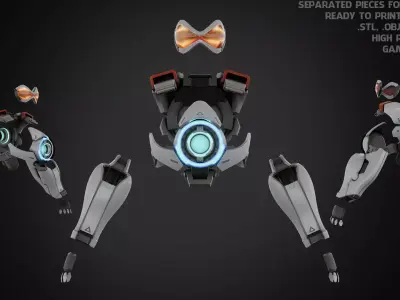 Overwatch Tracer Amor and Mask for Cosplay 3D print model