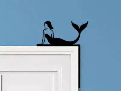 Mermaid Door Corner Decor 3D print model