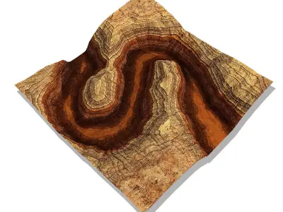 Canyon river n3 3D model