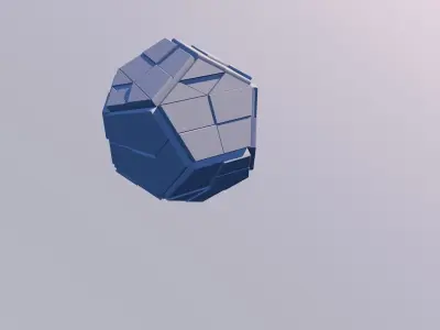 Sci Fi Object No 22 - Pyramid Sphere Torus 2019 Low Poly 3D model