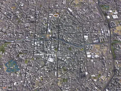 Kunming - 3D City Model Low-poly 3D model