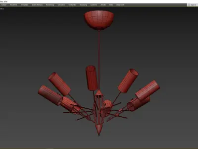 Stilnovo Style Chandelier Low-poly 3D model