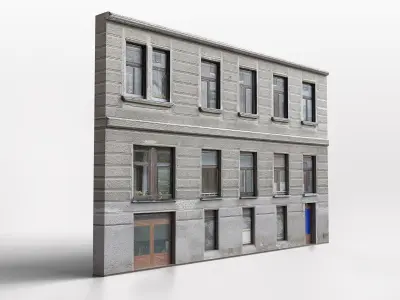 Abandoned Building Apartment Asset Low-poly 3D model