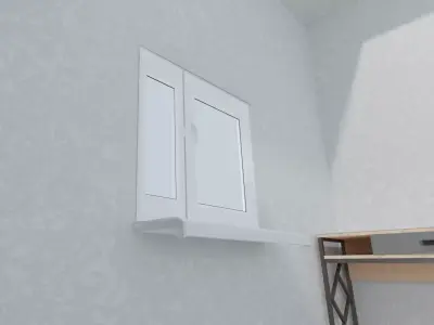 ordinary double-glazed window Free 3D model