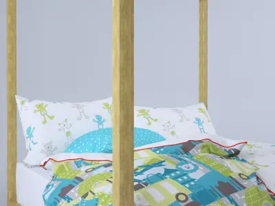 Kid bed 3D model purchase