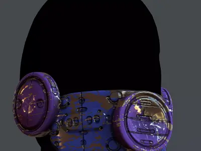 Helmet gas mask scifi military combat Low-poly 3D Low-poly 3D model