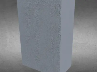 Animated Old Leather Fridge Low-poly 3D model