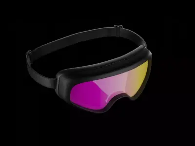 Ride Goggles Low-poly 3D model