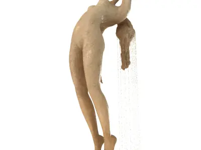 Girl Statue Fountain Water Feature 3D model