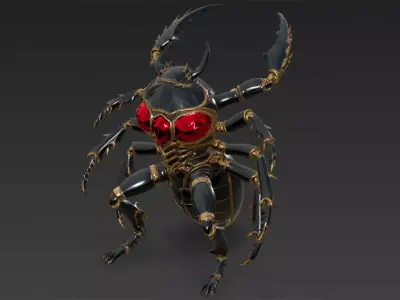 Insect Carapace Demon 3D model 3D model