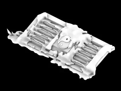Kunlun Snow Mountain - Stone Ladder 03 3D model