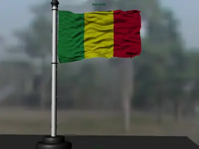 Mali flag 3D model