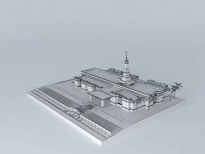 LDS., Temple Suva Fiji. Templo Mormon, 91st.Operating Temple. Free 3D model