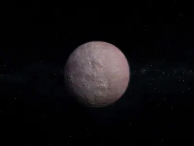 Dwarf Alien Planet or Moon 03 Low-poly 3D model