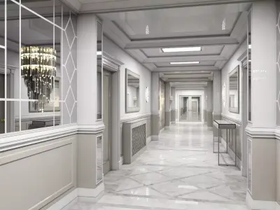 Grand Corridor Tileable Kit 2 3D model