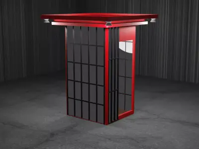 Modern Telephone Box Free 3D model