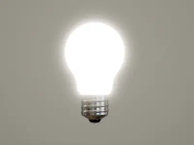 Realistic 3D model of a classic light bulb 3D model