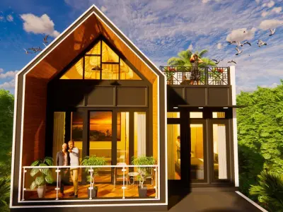 scandinavian house 3D print model