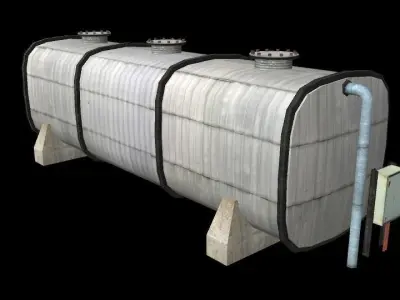 fuel tank Low-poly 3D model