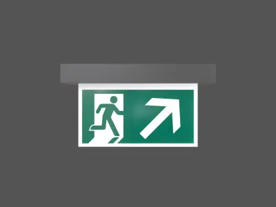 Exit Sign v1 006 Low-poly 3D model