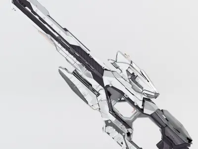 Sci-fi Range Rifle Low-poly 3D model