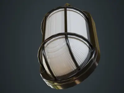 Bulkhead Light 1A Low-poly 3D model