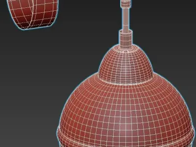 freya wall light with ball 3D model
