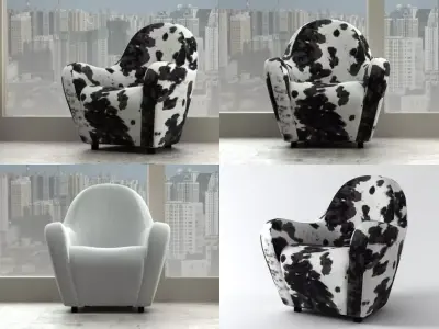 Fortuna cow chair 3D model