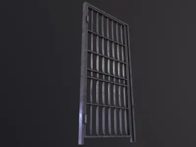 Door prison cell 3D Model Low-poly 3D model