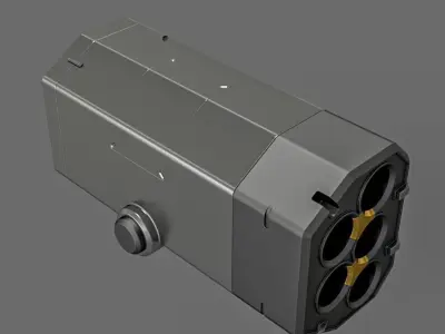 Sci-Fi Gun Barrel Set 3D model