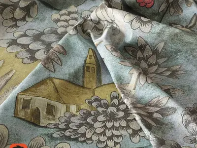 Fabric Zoffany Verdure 4k PBR Texture