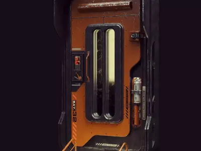 Scifi Space Colony Door  3D model