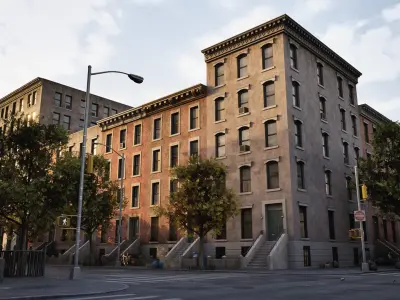 Suburbs City Pack Low-poly 3D model