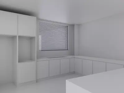 Warehouse Showroom with cafe 3D model