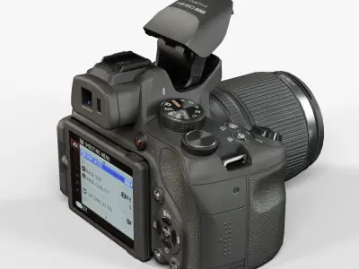 Fujifilm FinePix HS50EXR bridge digital camera Low-poly 3D model