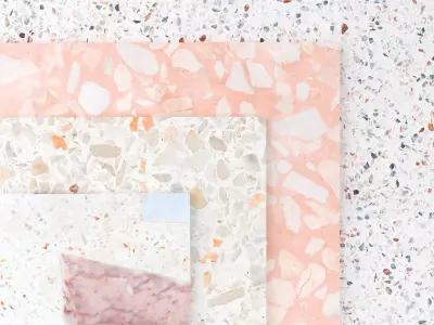 Terrazzo 3 marbled paper 3D model