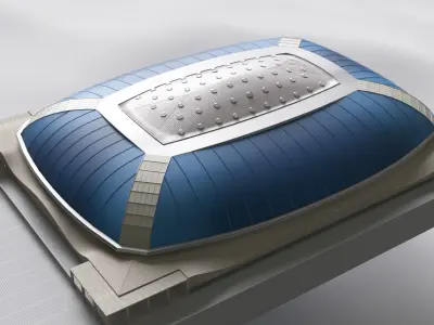 Palau Sant Jordi Barcelona   Low-poly 3D model