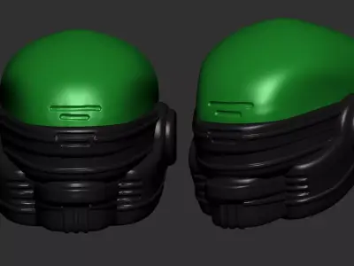 helmet high poly sculpt 3d printable ver 7 3D model 3D model