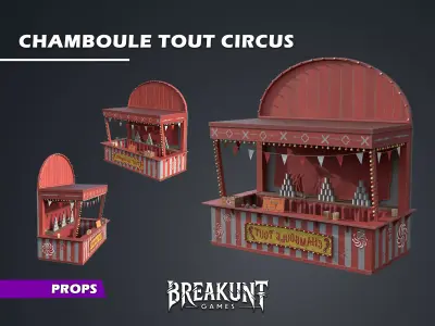 Chamboule Tout Circus - 3D Model High Poly  3D model
