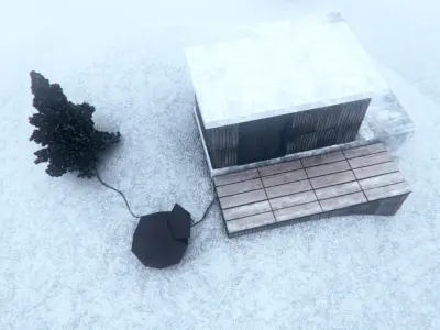 Cabin in the Snow 3D model