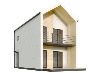 kolleksiya modren house N4 Low-poly 3D model