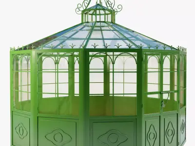Italian Wrought Iron Greenhouse 2 3D model