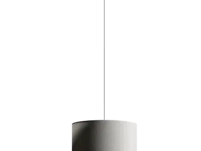 H M Fabric and Metal Pendant Lamp 3D model
