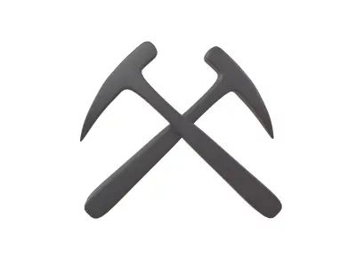 Mining Symbol v2 001 Low-poly 3D model