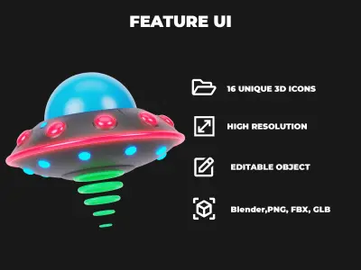 Space 3D Icon Pack Low-poly 3D model