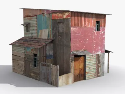 Slum x20 Low-poly 3D model purchase