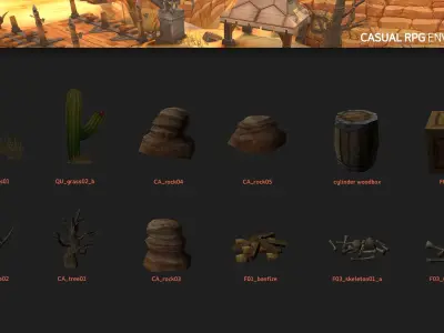 Casual RPG Environment 02 Low-poly 3D model