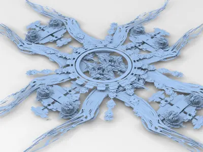 Sci fi Orchid city structure collection 1 3D model